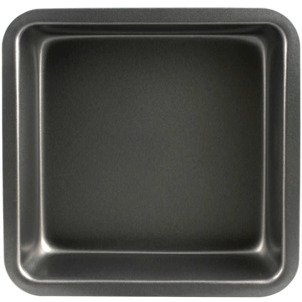 Range Kleen B11SC Non-Stick 8 Inch Square Cake Pan - Baking, Roasting, Toasting - Dishwasher Safe - Gray, Black - Carbon Steel Body