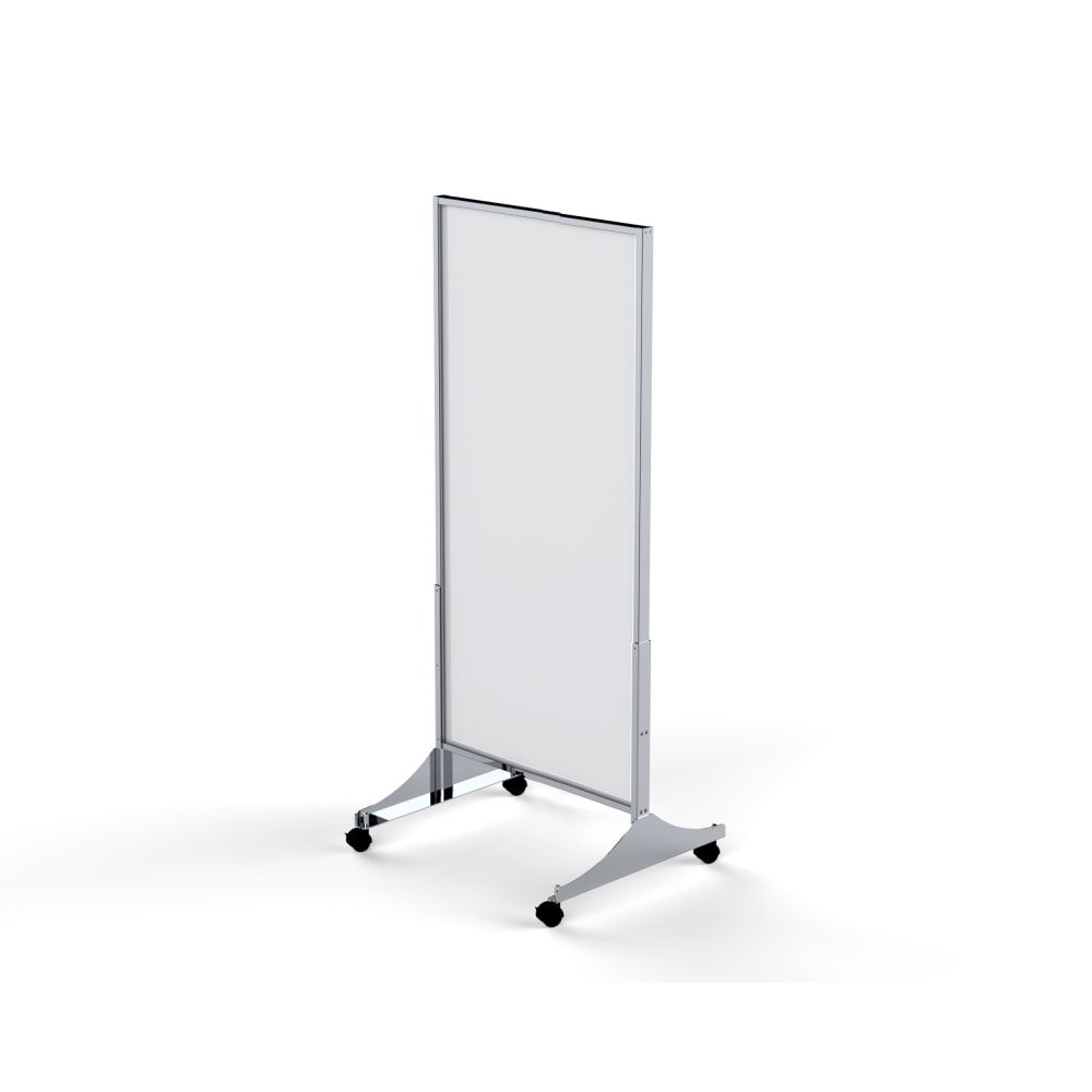 MARVEL Mobile Sneeze Guard Partition, 36in x 72in, Silver