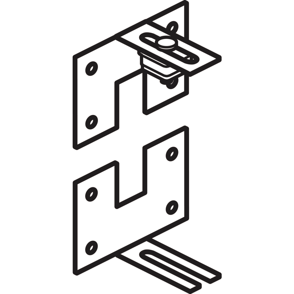 HON Basyx basyx by HON Verse Partitions, Wall-Mount Connector, 1inH x 2inW x 1 1/4inD