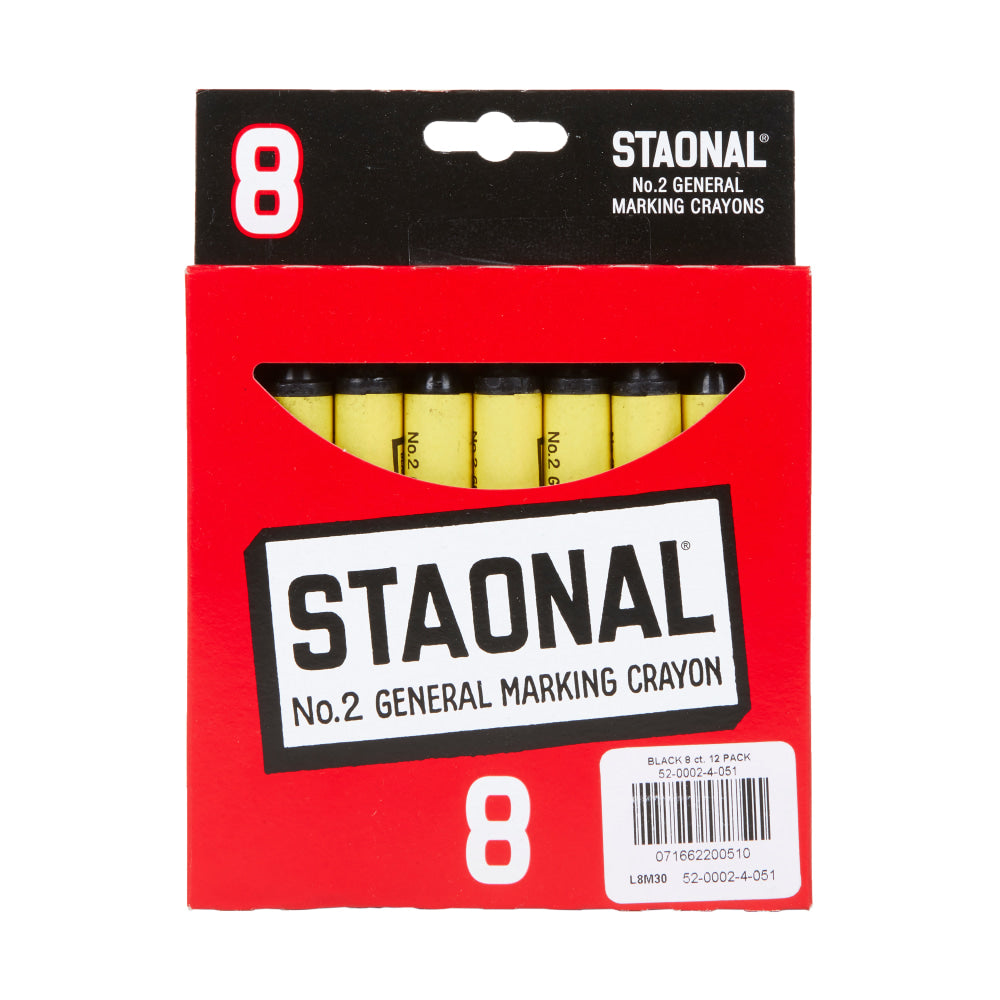 Crayola Staonal Marking Crayons, 5in, Black, Box Of 8 Crayons