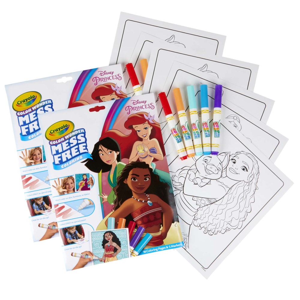 Crayola Color Wonder Mess-Free Coloring Pads & Markers, Princess