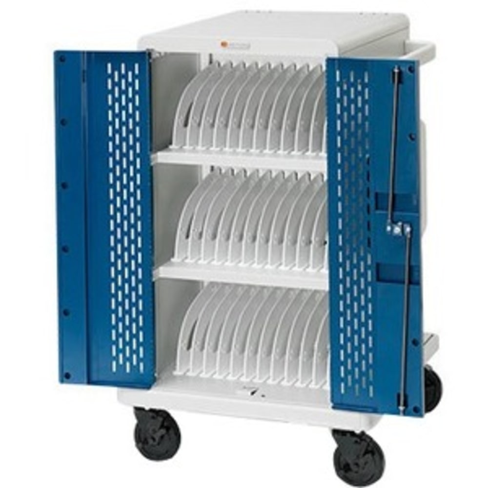 Bretford Core M Carts - 2 Shelf - 4 Casters - 25.3in Width x 26.5in Depth x 41.4in Height - For 24 Devices