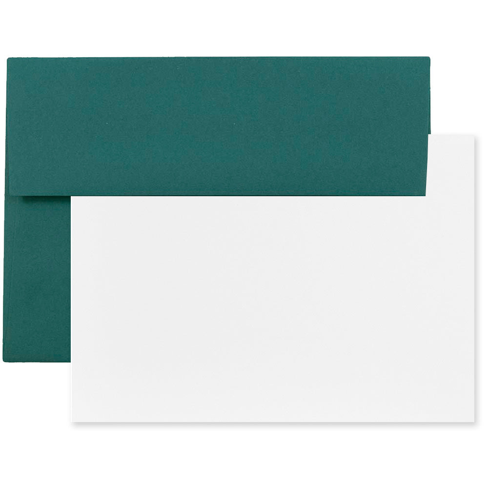 JAM Paper Stationery Set, 4 3/4in x 6 1/2in, Teal/White, Set Of 25 Cards And Envelopes