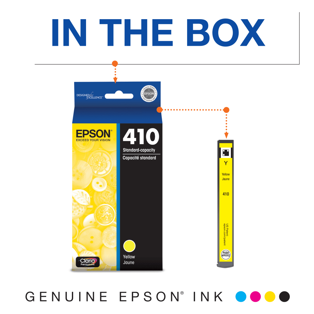 Epson 410 Claria Premium Yellow Ink Cartridge, T410420-S