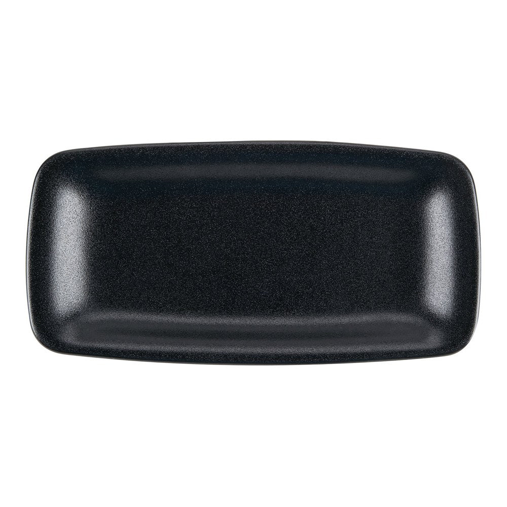 Foundry Rectangular China Trays, 9in x 4 1/2in, Black, Pack Of 24 Trays