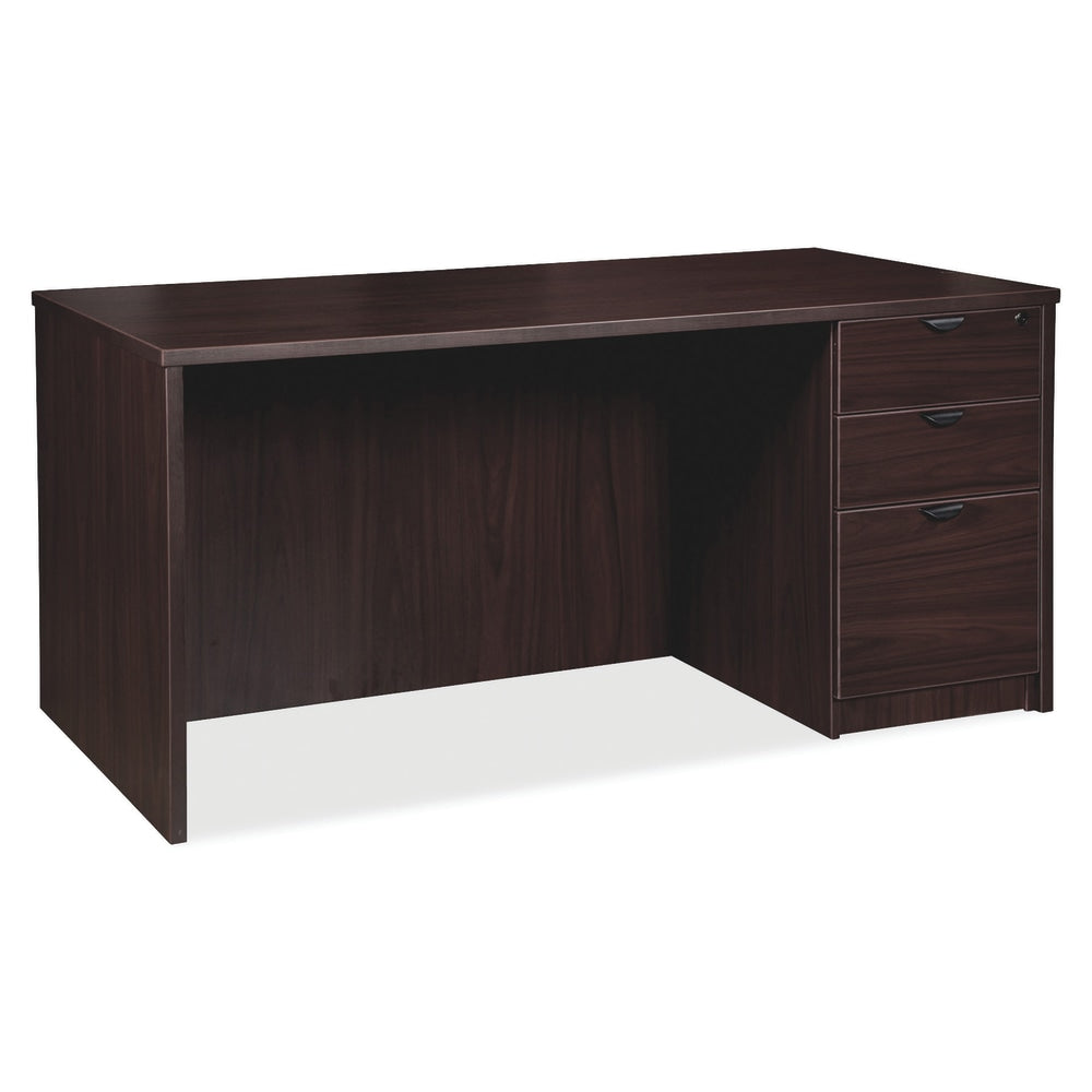 Lorell Prominence 2.0 60inW Right-Pedestal Computer Desk, Espresso