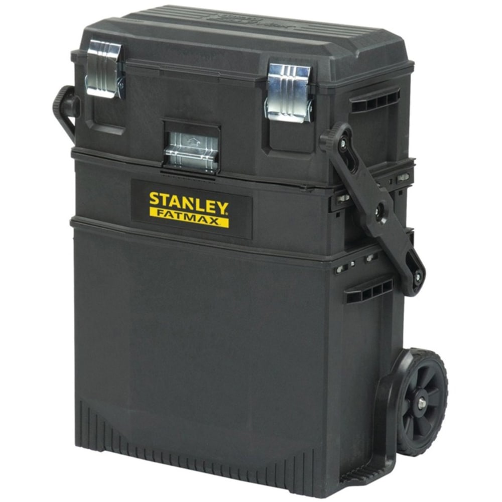 Stanley FatMax 4-in-1 Mobile Work Station - 4 Shelf - 7in Caster - Metal - 22in29in