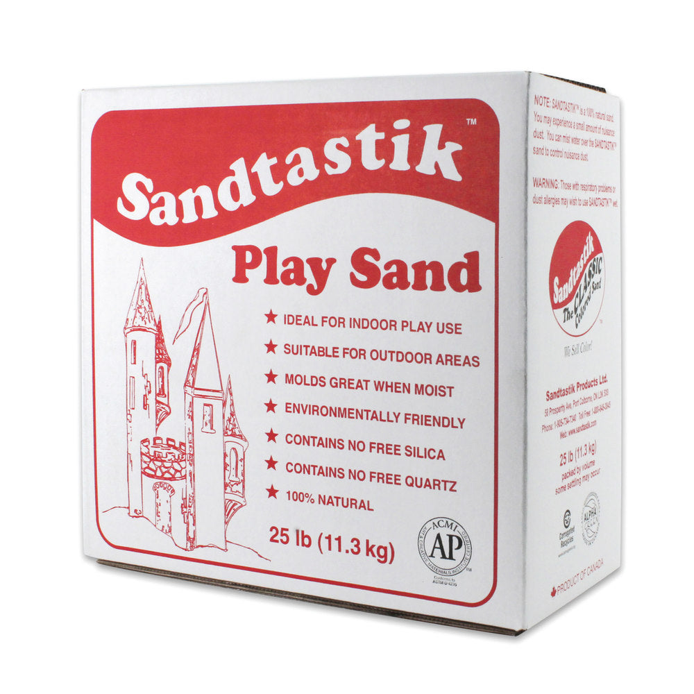 Sandtastik Play Sand, 25 lb, Sparkling White, Pack Of 2