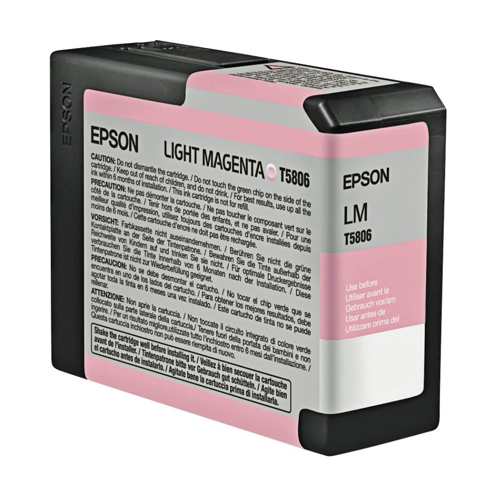 Epson T5806 UltraChrome K3 Light Magenta Ink Cartridge, T580600