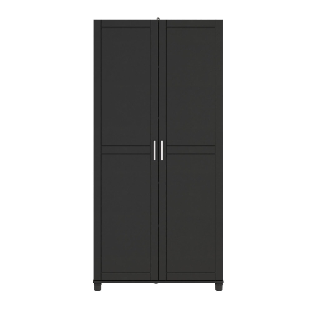 Ameriwood Home Callahan 36in Utility Storage Cabinet, Black