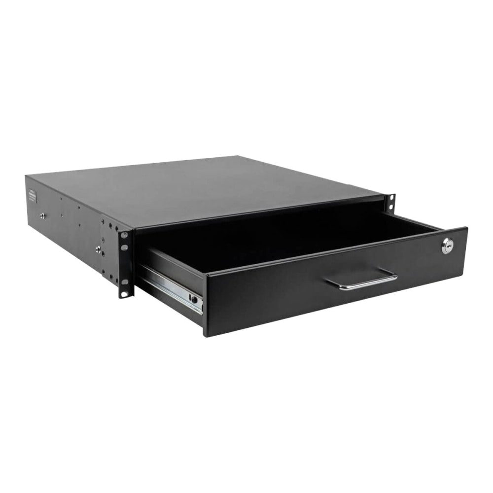 Tripp Lite 2U Locking Rackmount Storage Drawer Rack Enclosures/ Open Frame - Rack storage drawer - black - 2U - 19in