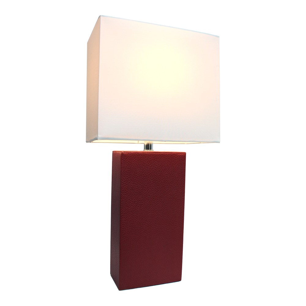 Lalia Home Lexington Table Lamp, 21inH, White/Red