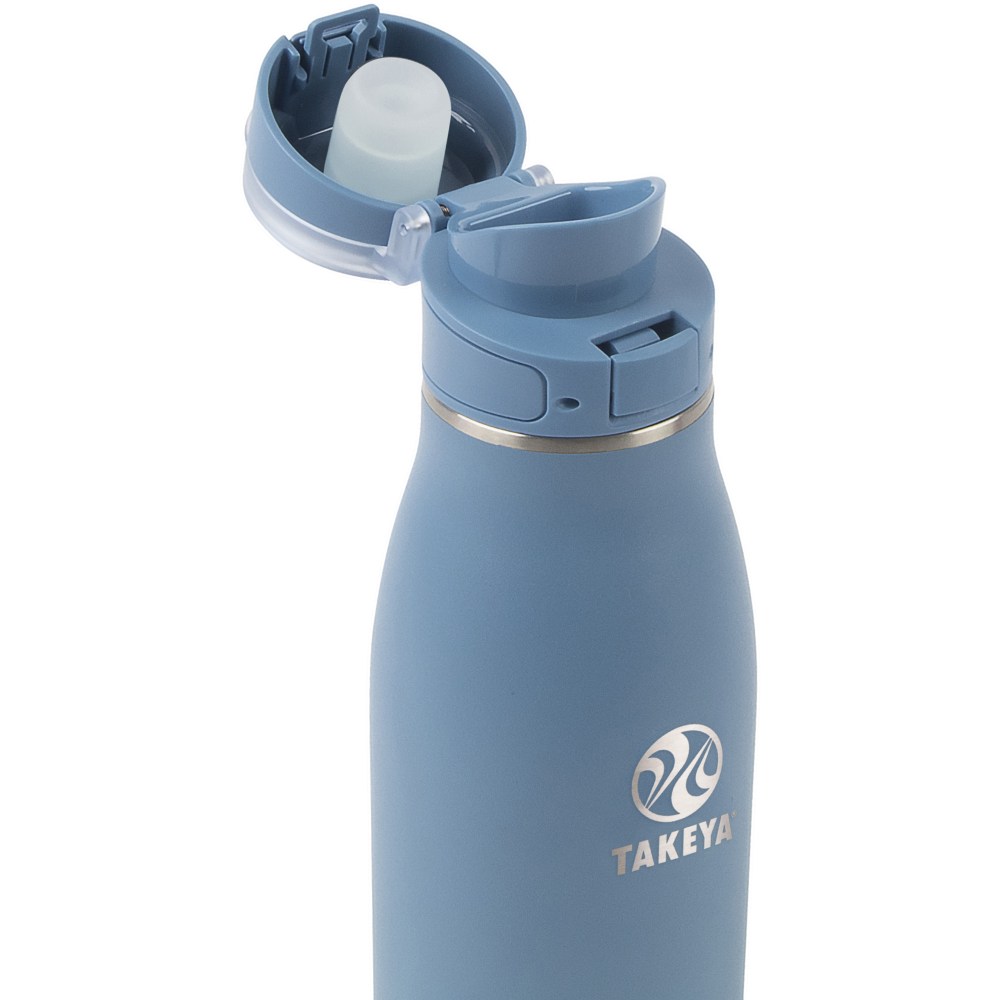 Takeya Traveler FlipLock Bottle, 17 Oz, Bluestone