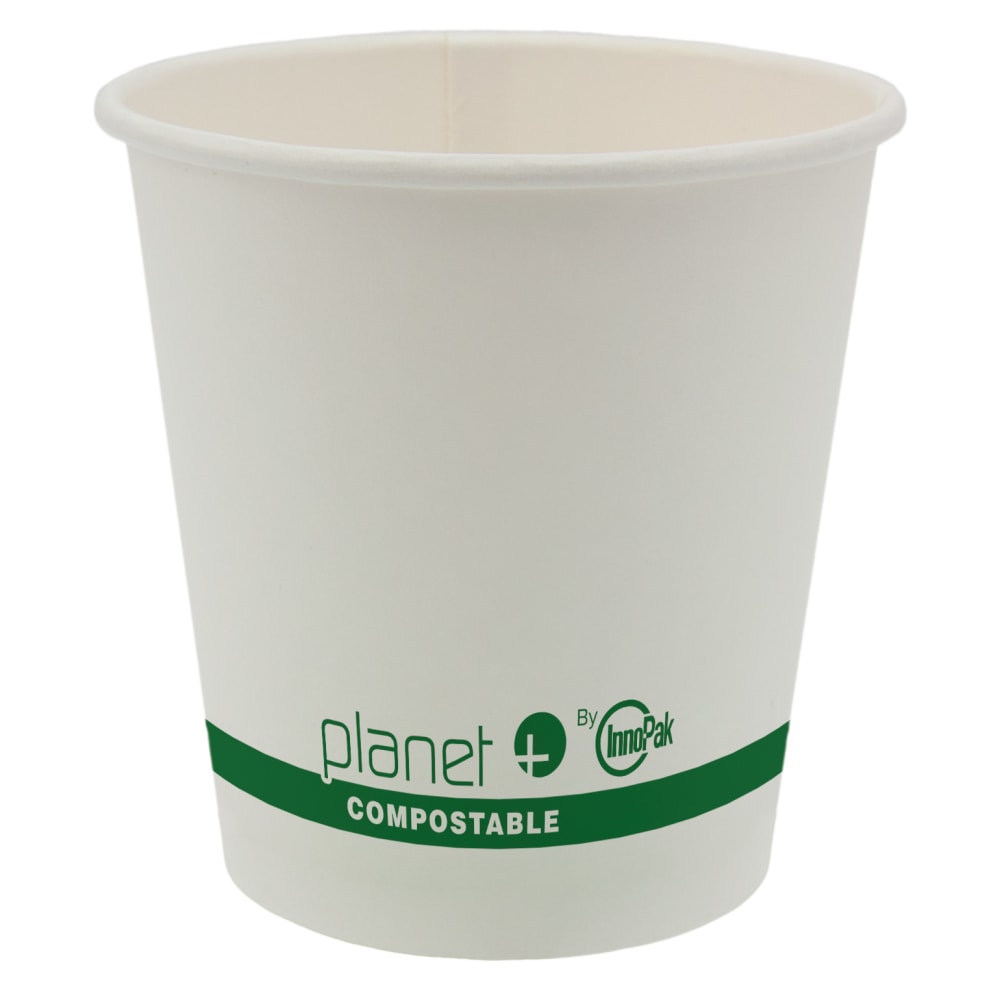 Planet+ Compostable Hot Cups, 10 Oz, White, Pack Of 1,000 Cups