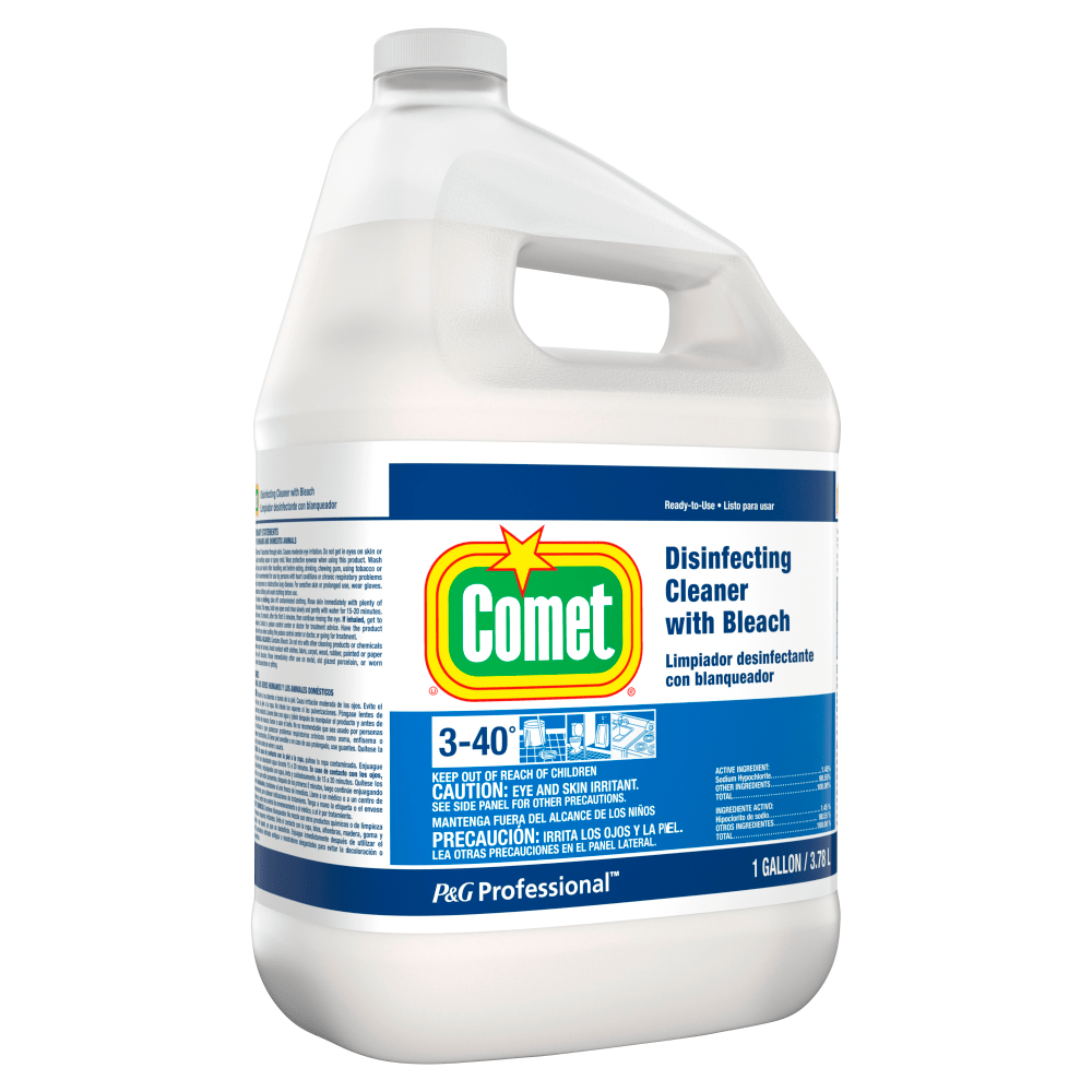 Comet Professional Disinfecting-Sanitizing Bathroom Cleaner, 128 Oz Bottle, Case Of 3