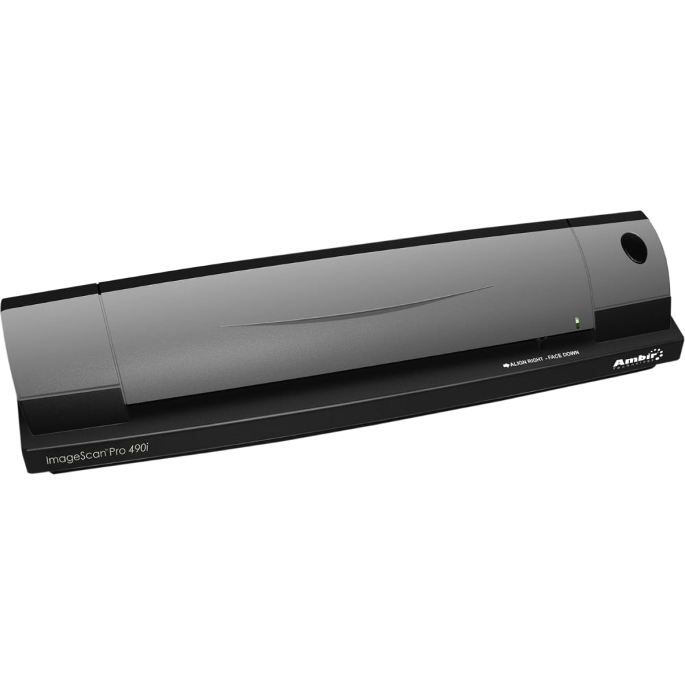 ImageScan Pro DS490 ?Duplex Document Scanner Bundled w/AmbirScan Pro - 48-bit Color - 8-bit Grayscale - USB