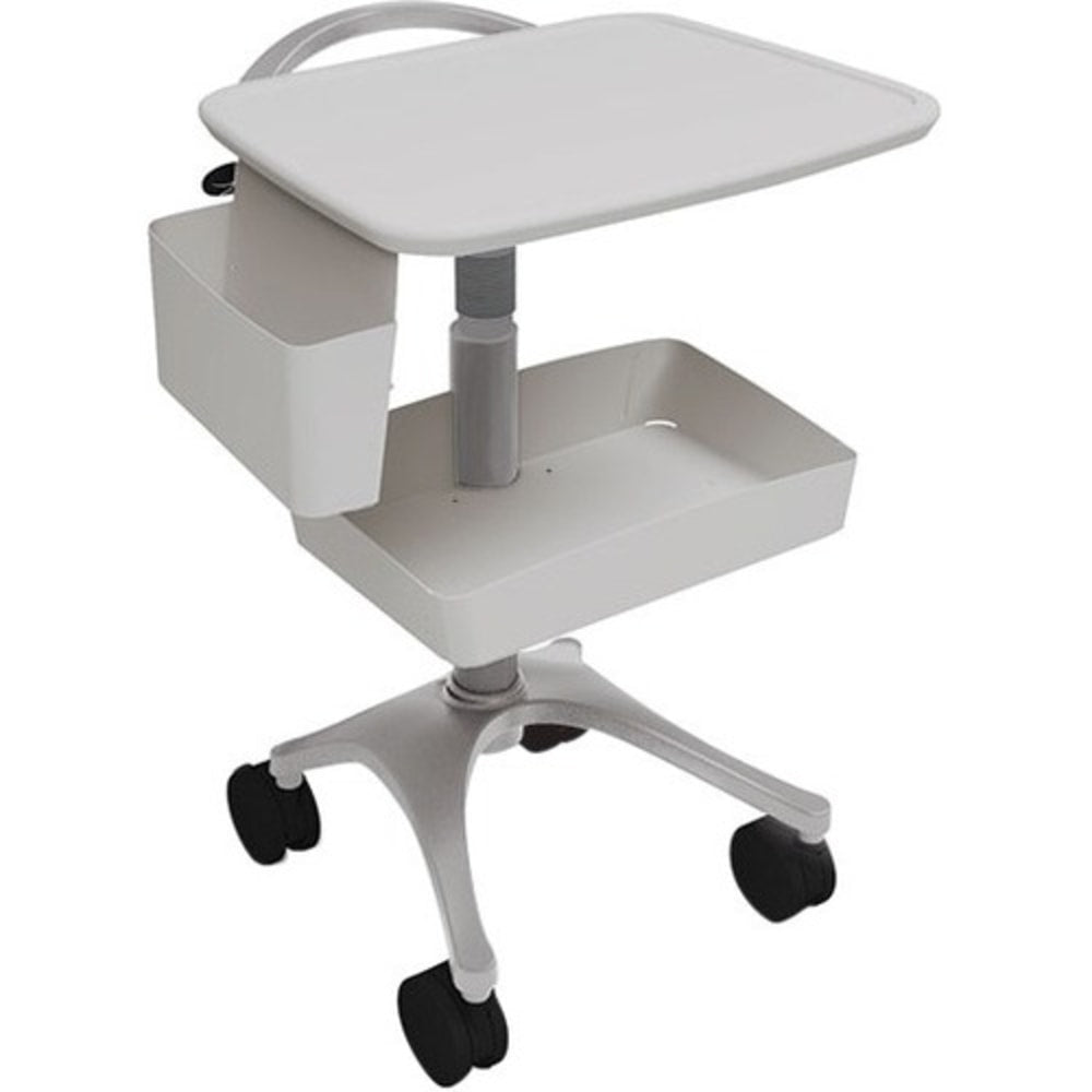 Anthro Zido EKG Cart Package - 130 lb Capacity - 4 Casters - 4in Caster Size - Medium Density Fiberboard (MDF), Cast Metal - x 40in Height - Steel Frame - Cool Gray - 4 Box