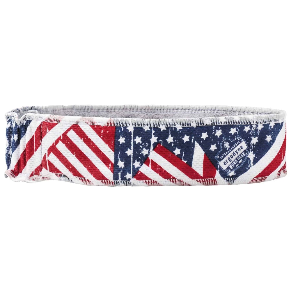 Ergodyne Chill-Its 6605 High-Performance Headbands, Stars & Stripes, Pack Of 6 Headbands