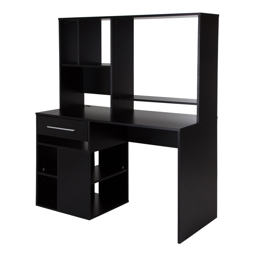 South Shore Annexe 48inW Computer Desk With Hutch, Pure Black