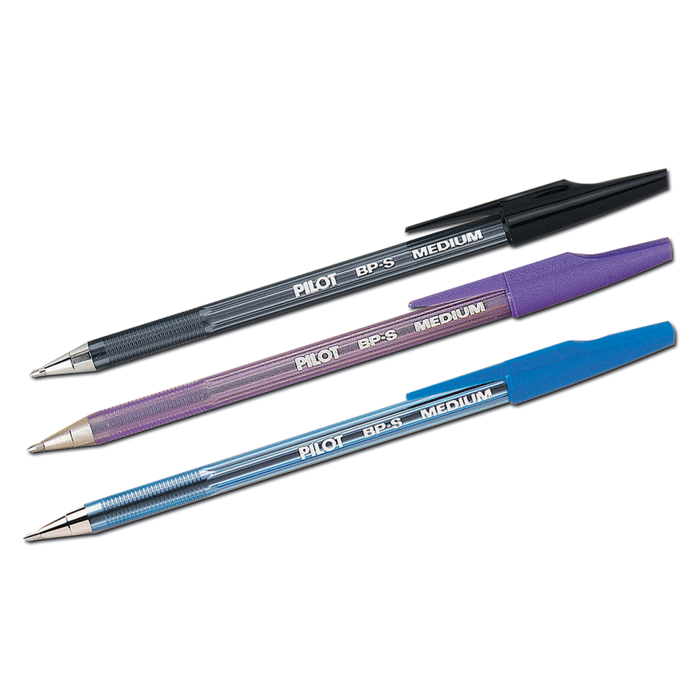 Pilot Better Ballpoint Pens, Medium Point, 1.0 mm, Black Barrel, Black Ink, Pack Of 12