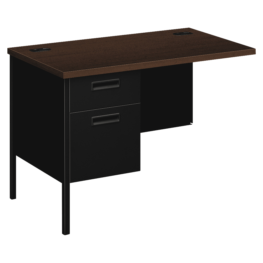 HON Metro Classic 42inW Desk Return, Mocha/Black