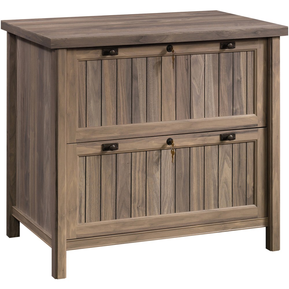 Sauder Costa 33-3/8inW x 21-7/8inD Lateral 2-Drawer File Cabinet With Locking Drawers, Washed Walnut