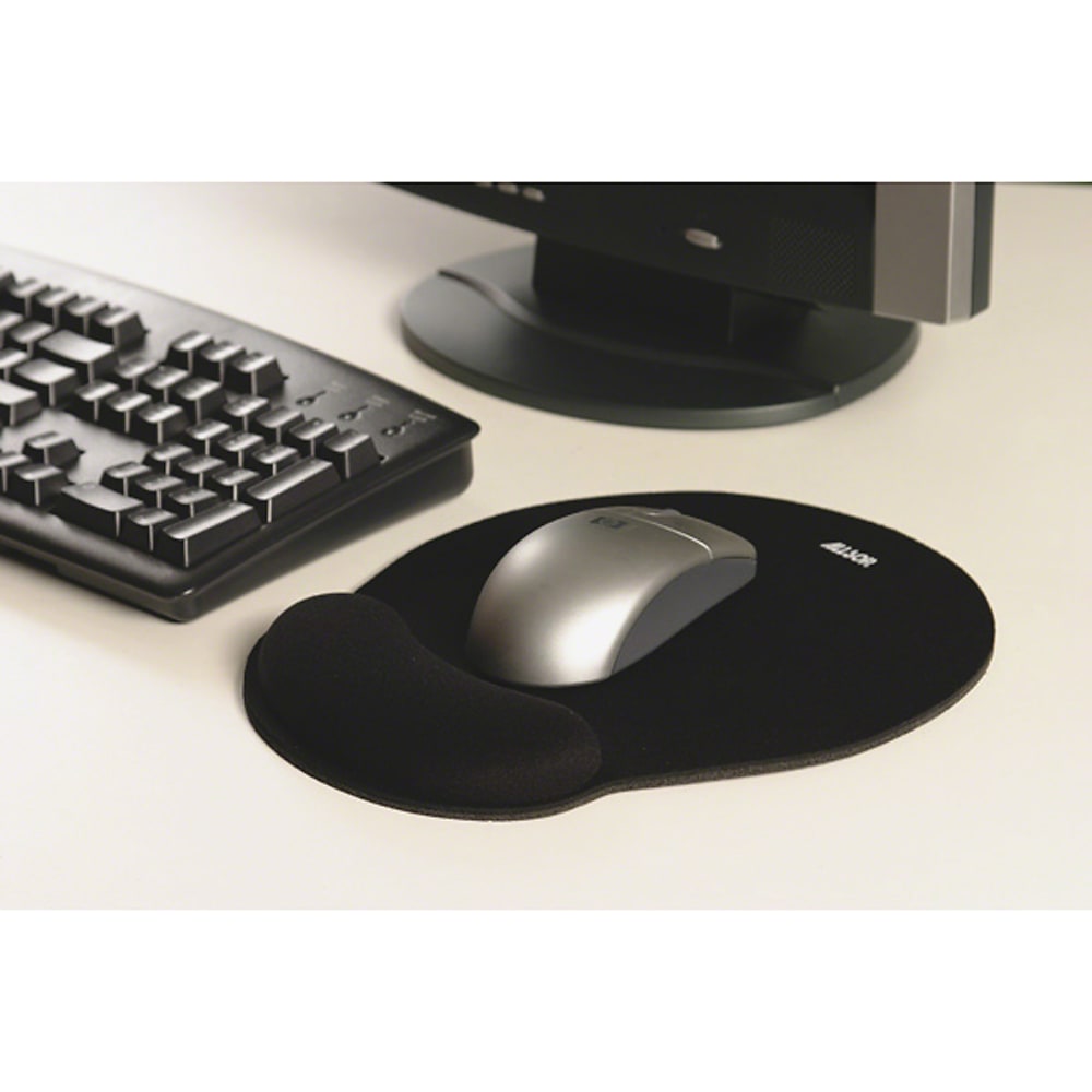 Allsop Memory Foam Mouse Pad, 0.25inH x 9.75inW x 11.5inD, Black