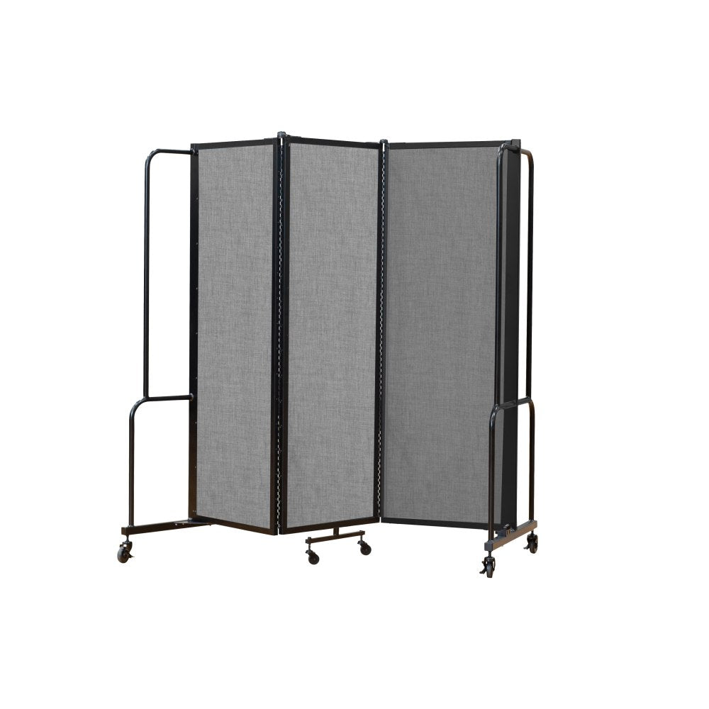 National Public Seating Room Divider, 3-Section, 72inH x 27inW x 72inD, Gray