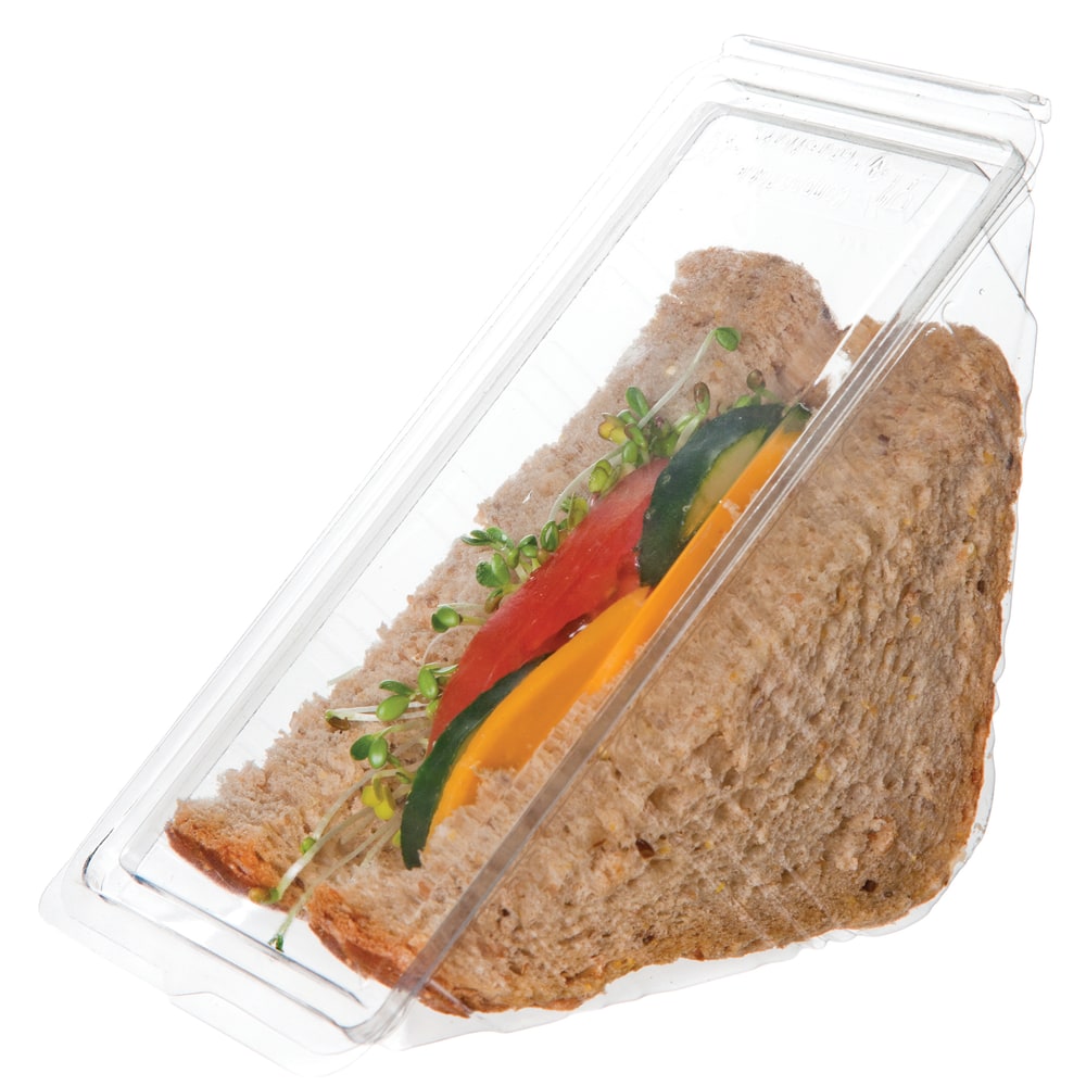 Eco-Products PLA Triangular Wedge Sandwich Containers, 3in, Pack Of 500 Containers