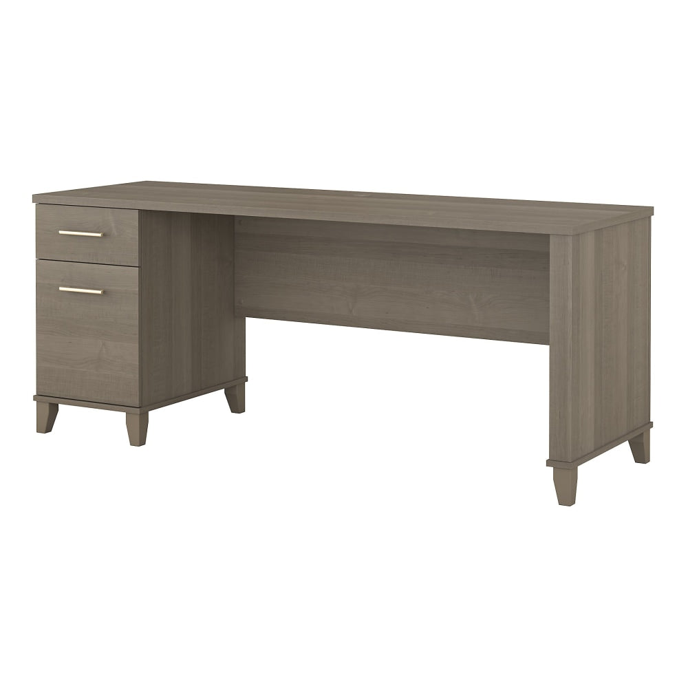 Bush Furniture Somerset Office 72inW Computer Desk With Drawers, Ash Gray, Standard Delivery