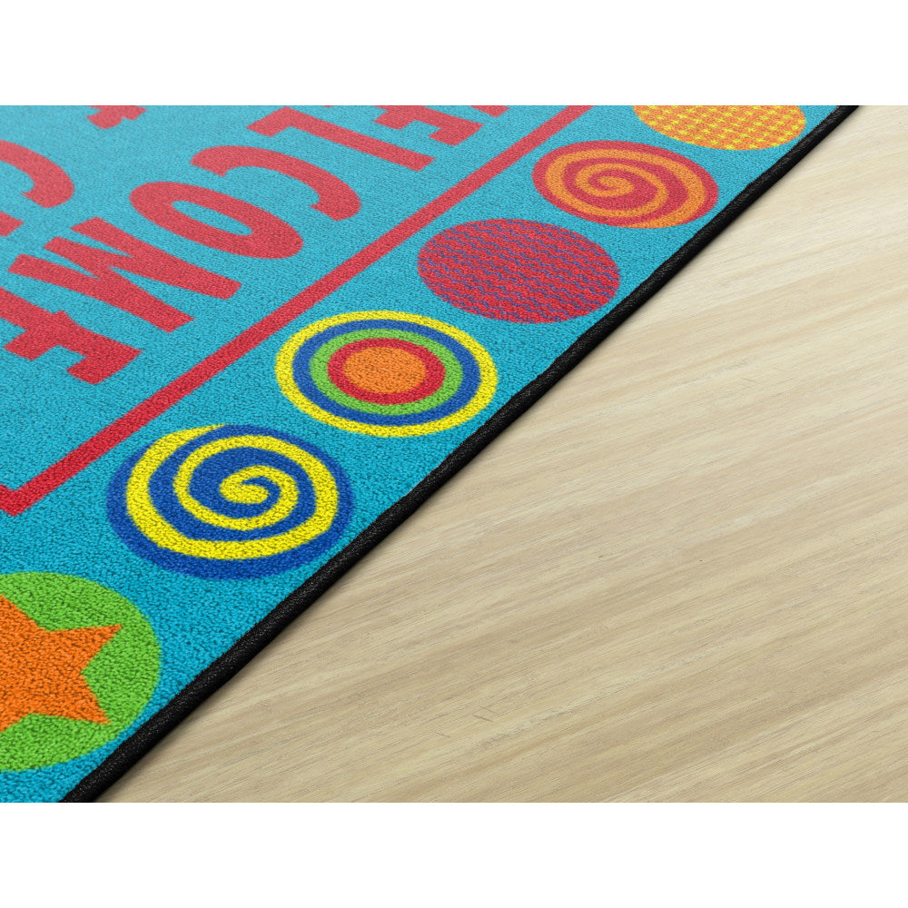 Flagship Carpets Patterned Circles Welcome Mat, 2ftH x 3ftW