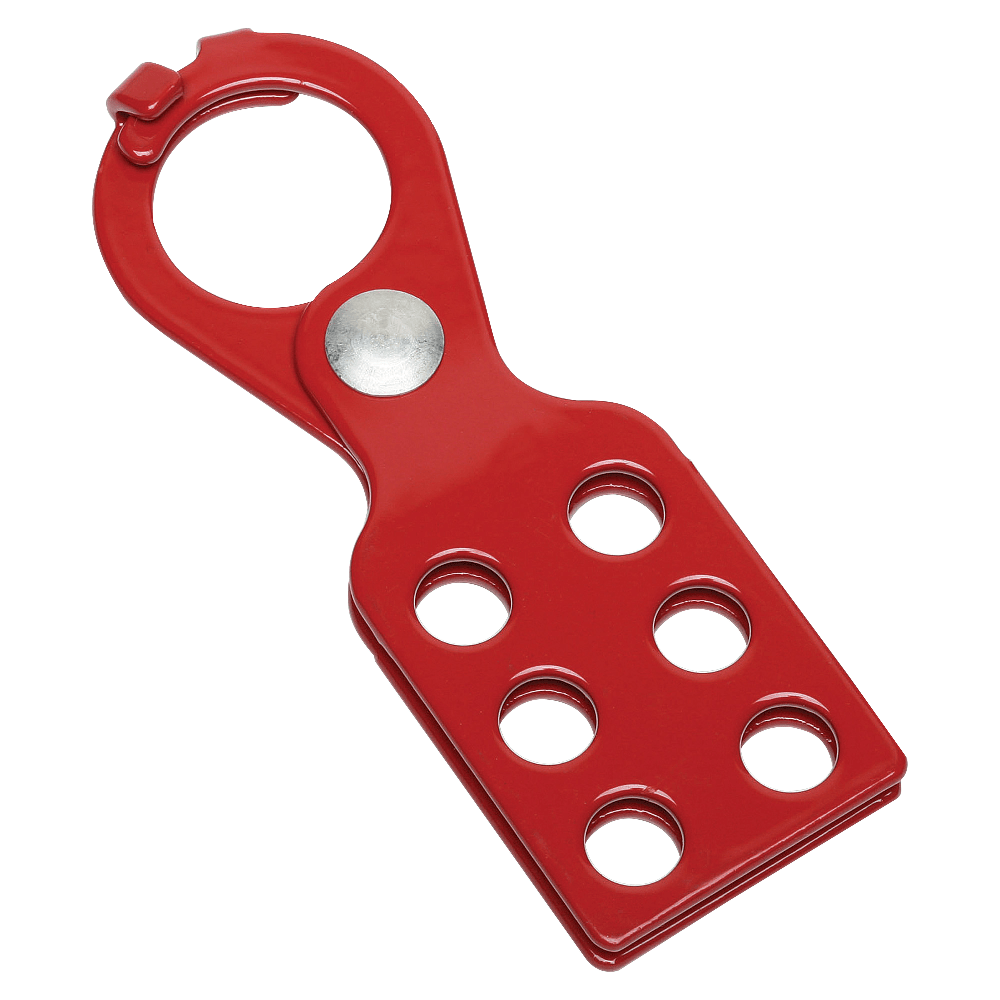 SKILCRAFT Steel Lockout/Tagout Hasp, 1 1/2in x 5in, Red