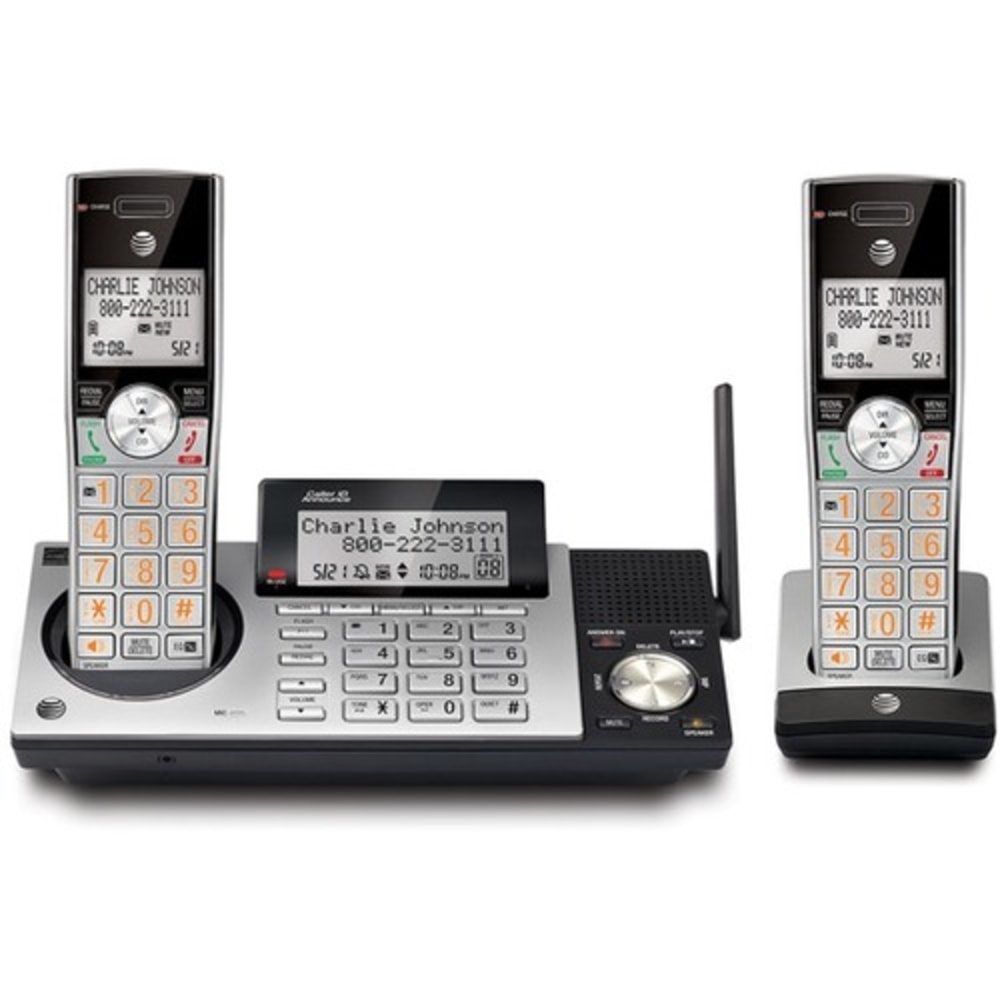 AT&T CL83215 2 Handset DECT 6.0 Cordless Phone with Digital Answering System