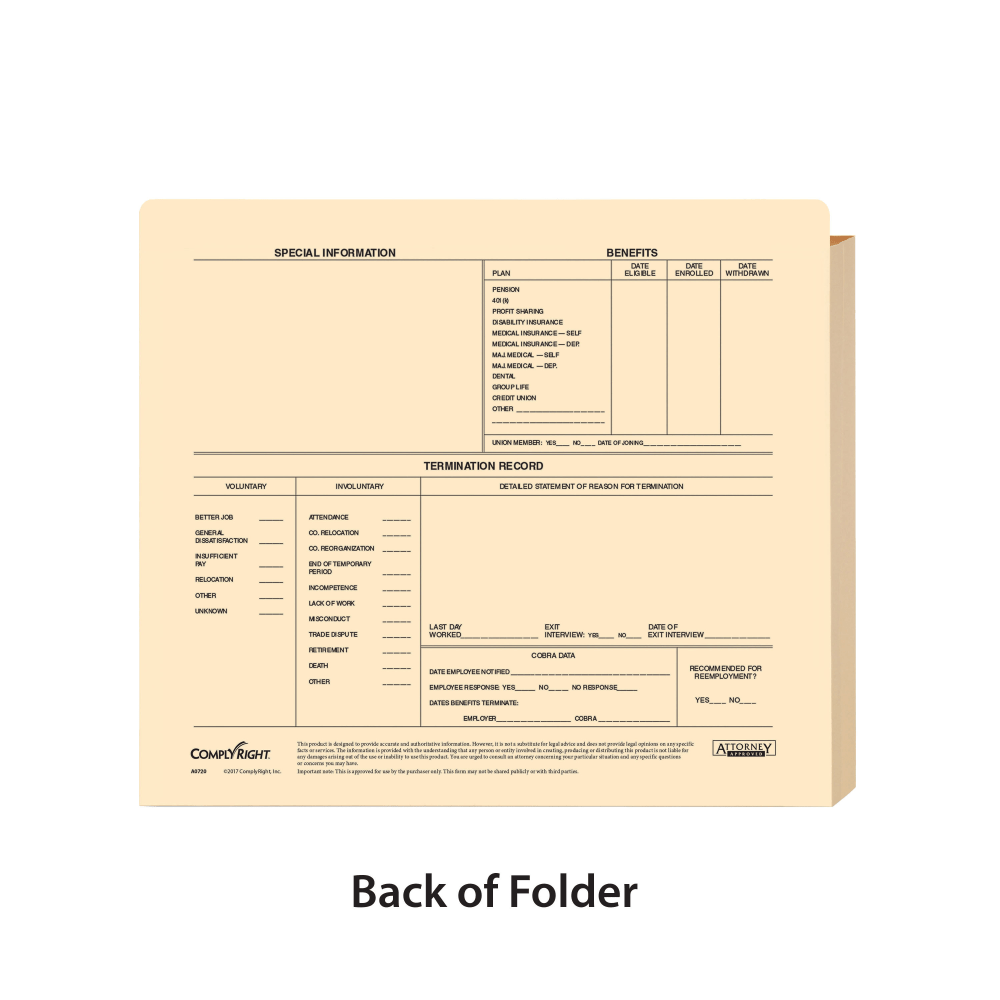 ComplyRight Expandable Personnel Envelo-Files, 11 3/4in x 9 1/2in x 1 1/2in, Pack Of 25