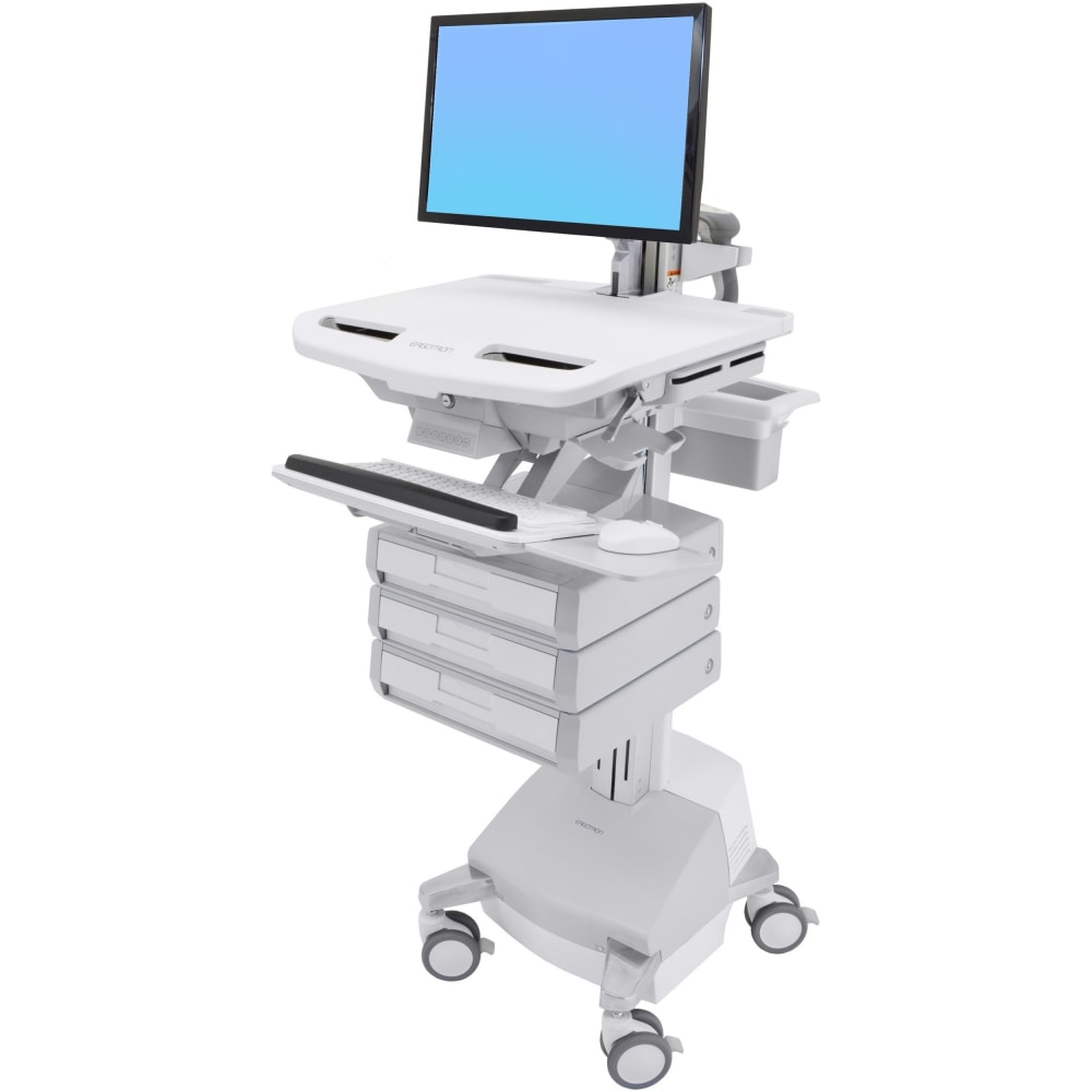 Ergotron StyleView Cart with LCD Arm, SLA Powered, 2 Tall Drawers