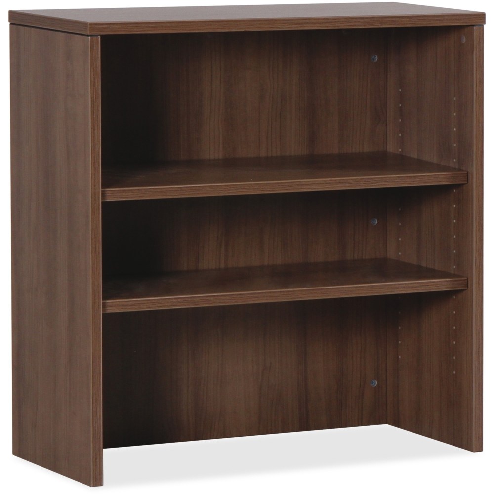 Lorell Essentials Series Stack-On Modular Shelving Bookcase, 36inH x 36inW x 15inD, Walnut