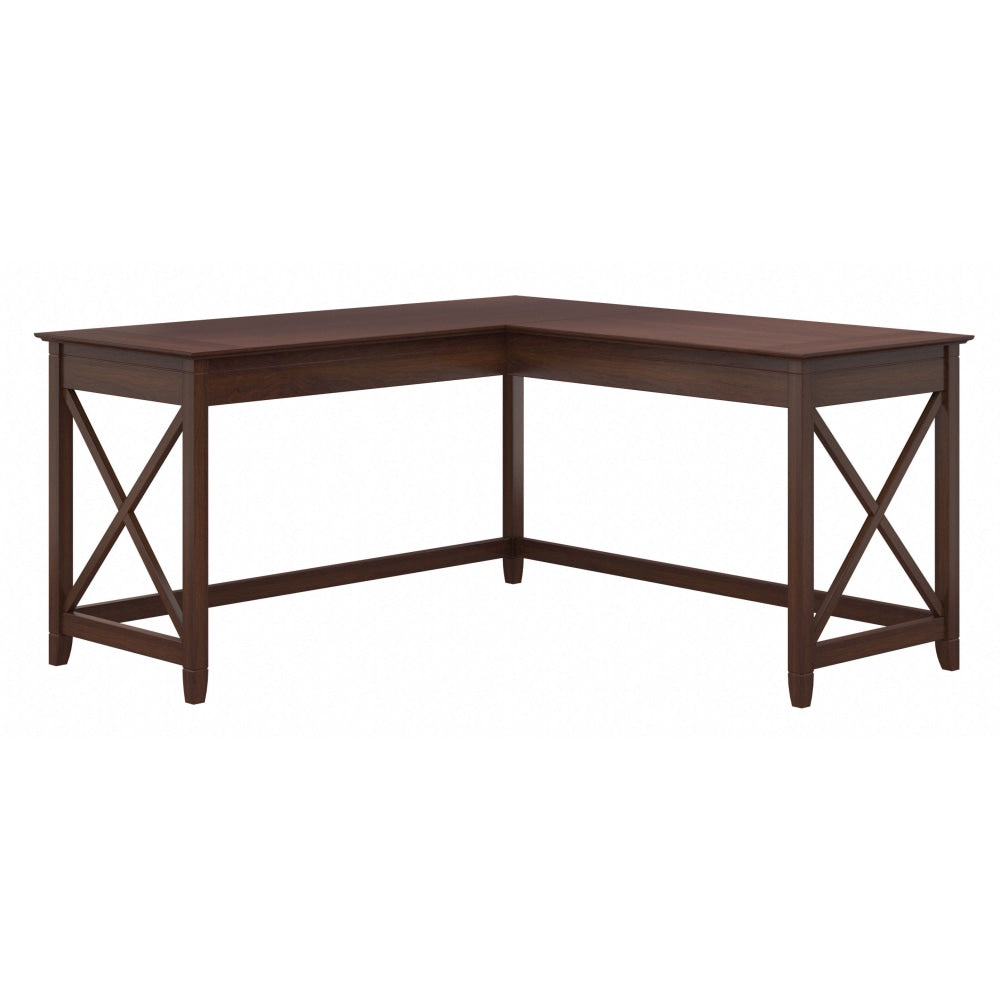 Bush Business Furniture Key West 60inW L-Shaped Corner Desk, Bing Cherry, Standard Delivery