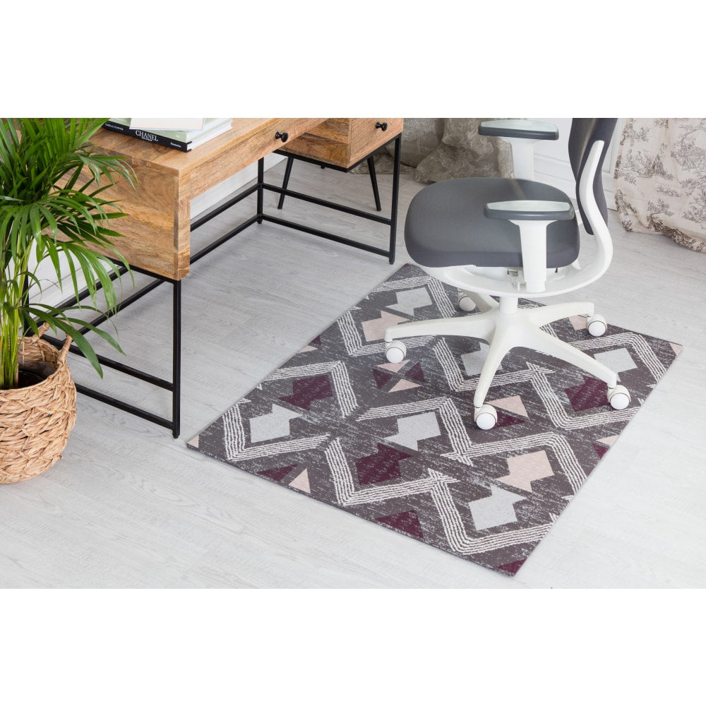 Anji Mountain Sardinia Rug'd Chair Mat, 1/2inH x 36inW x 48inD, Multicolor