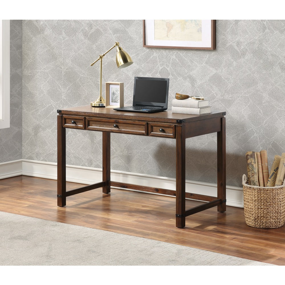 Office Star Baton Rouge 48inW Home Office Computer Desk, Brushed Walnut