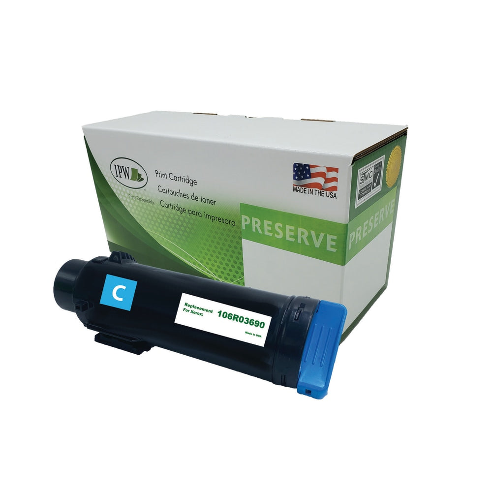 IPW Preserve Remanufactured Cyan Extra-High Yield Toner Cartridge Replacement For Xerox 106R03690, 106R03690-R-O