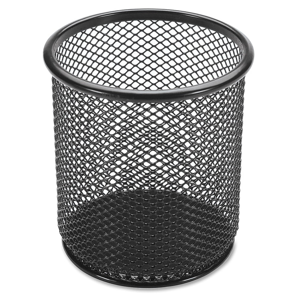 Lorell Mesh Pencil Cup, 3 1/2inH, Black