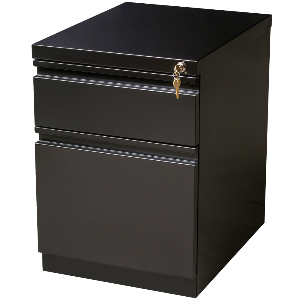 WorkPro 19-7/8inD Vertical 2-Drawer Mobile Pedestal File Cabinet, Black