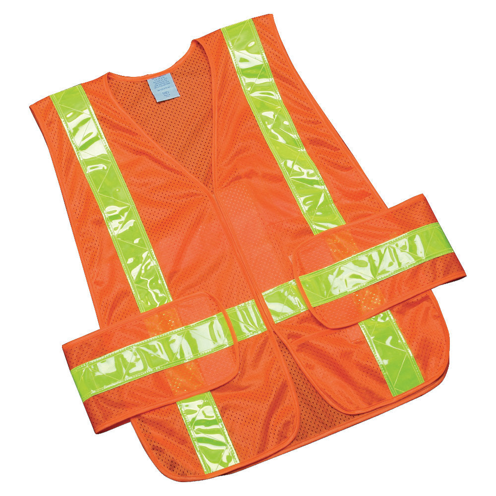 SKILCRAFT 360? Visibility Safety Vest, One Size, Orange/Yellow (AbilityOne 8415-01-598-4873)