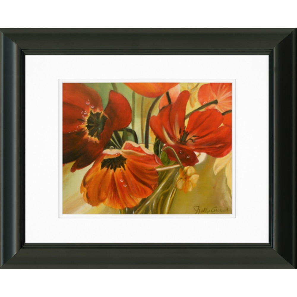 Timeless Frames Addison Framed Floral Artwork, 16in x20in, Black, Primavera II