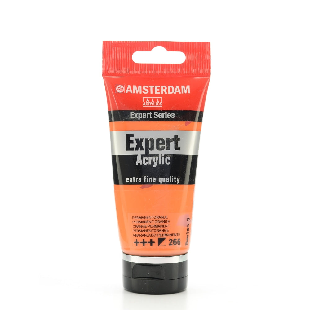 Amsterdam Expert Acrylic Paint Tubes, 75 mL, Permanent Orange, Pack Of 2