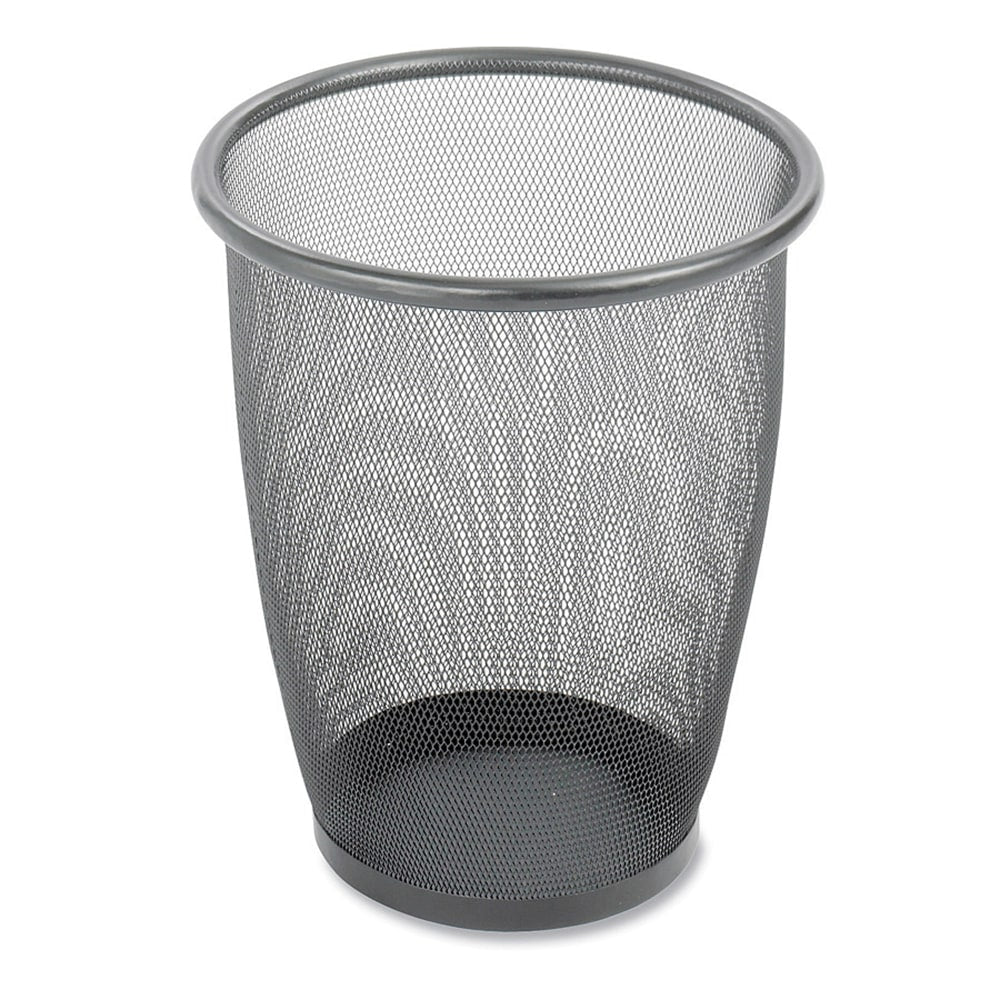 Safco Mesh Wastebasket, 5 Gallons, Black