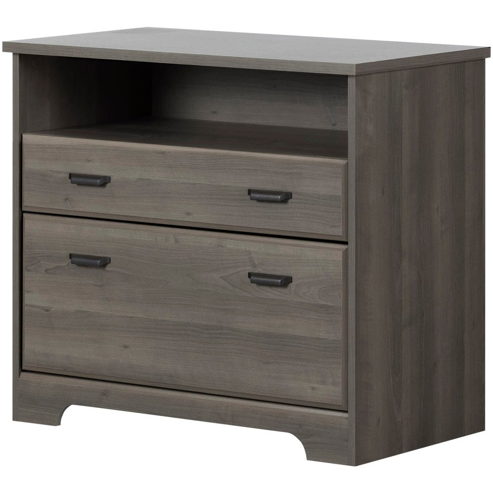 South Shore Versa 33-3/4inW x 19inD Lateral 2-Drawer File Cabinet, Gray Maple