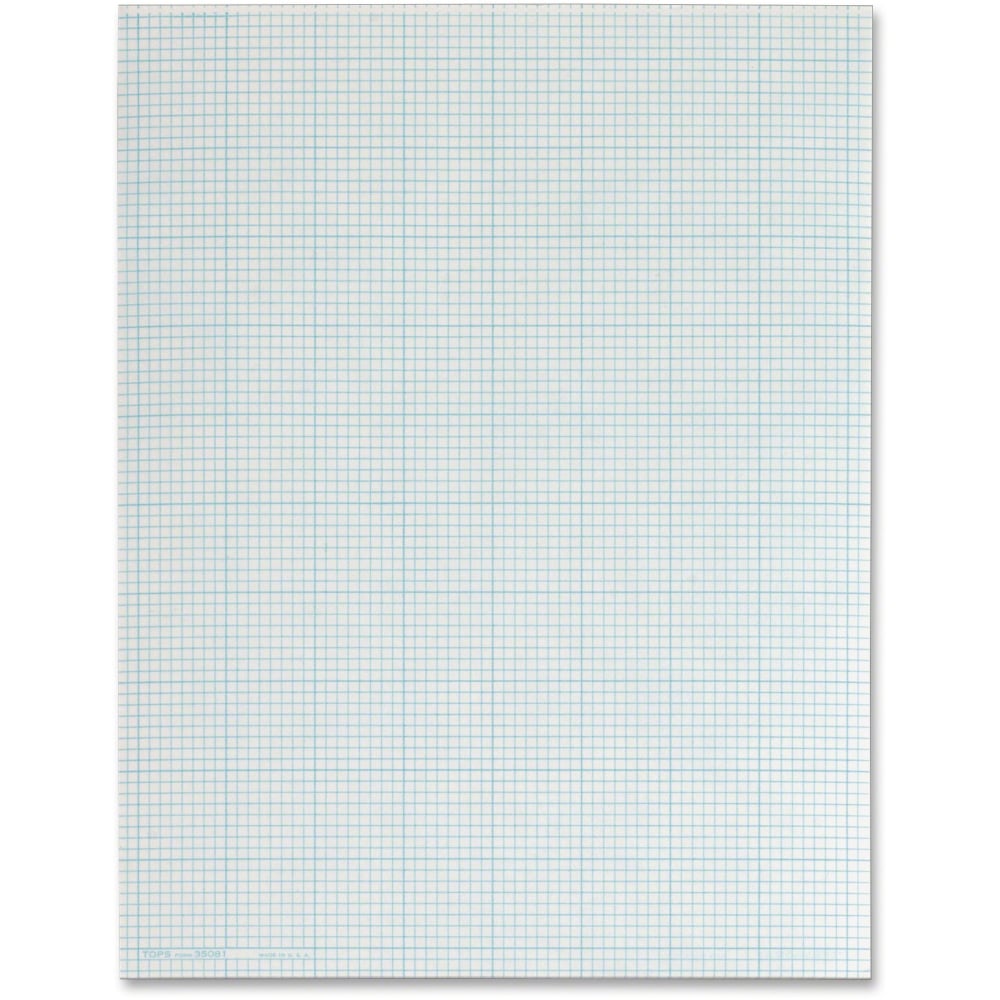 TOPS Quad-Ruling Cross Section Pad, Letter Size, Quadrille Ruled, 50 Sheets