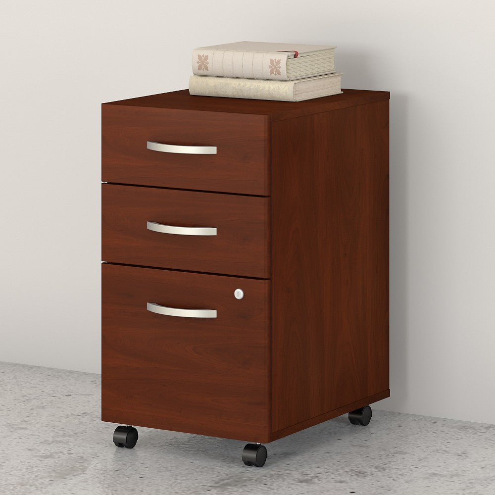 Bush Business Furniture Studio C 20-1/6inD Vertical 3-Drawer Mobile File Cabinet, Hansen Cherry, Delivery