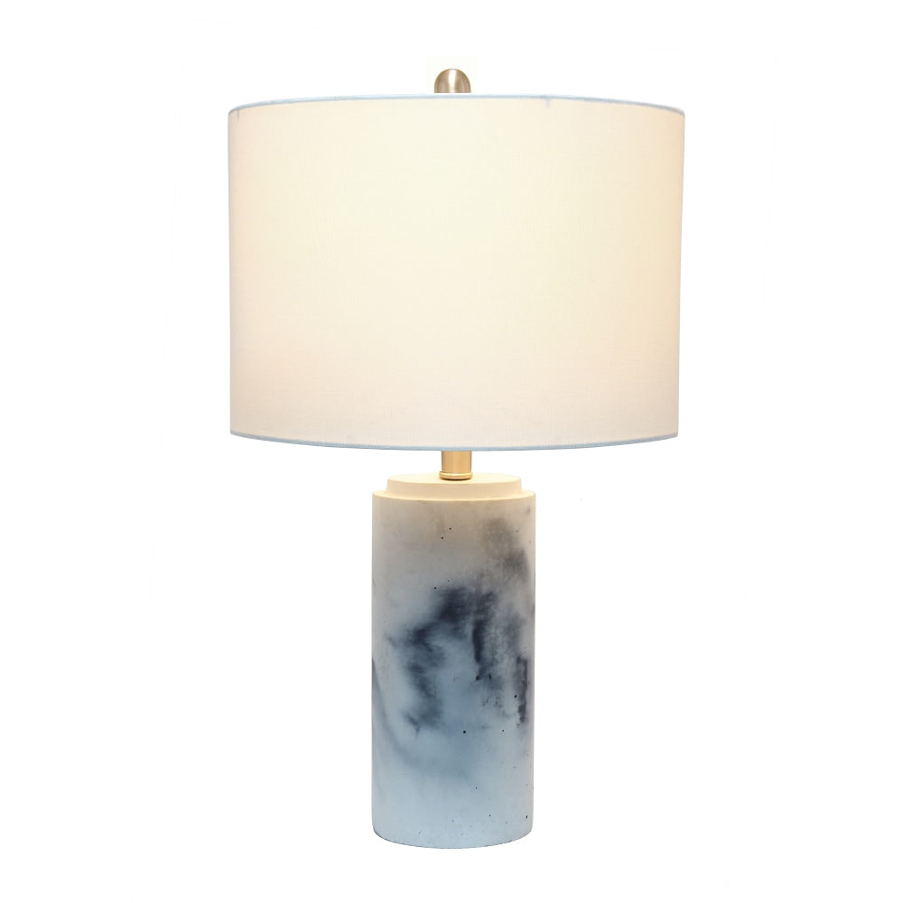 Lalia Home Marbleized Table Lamp, 24-1/4inH, White Shade/Marble Base